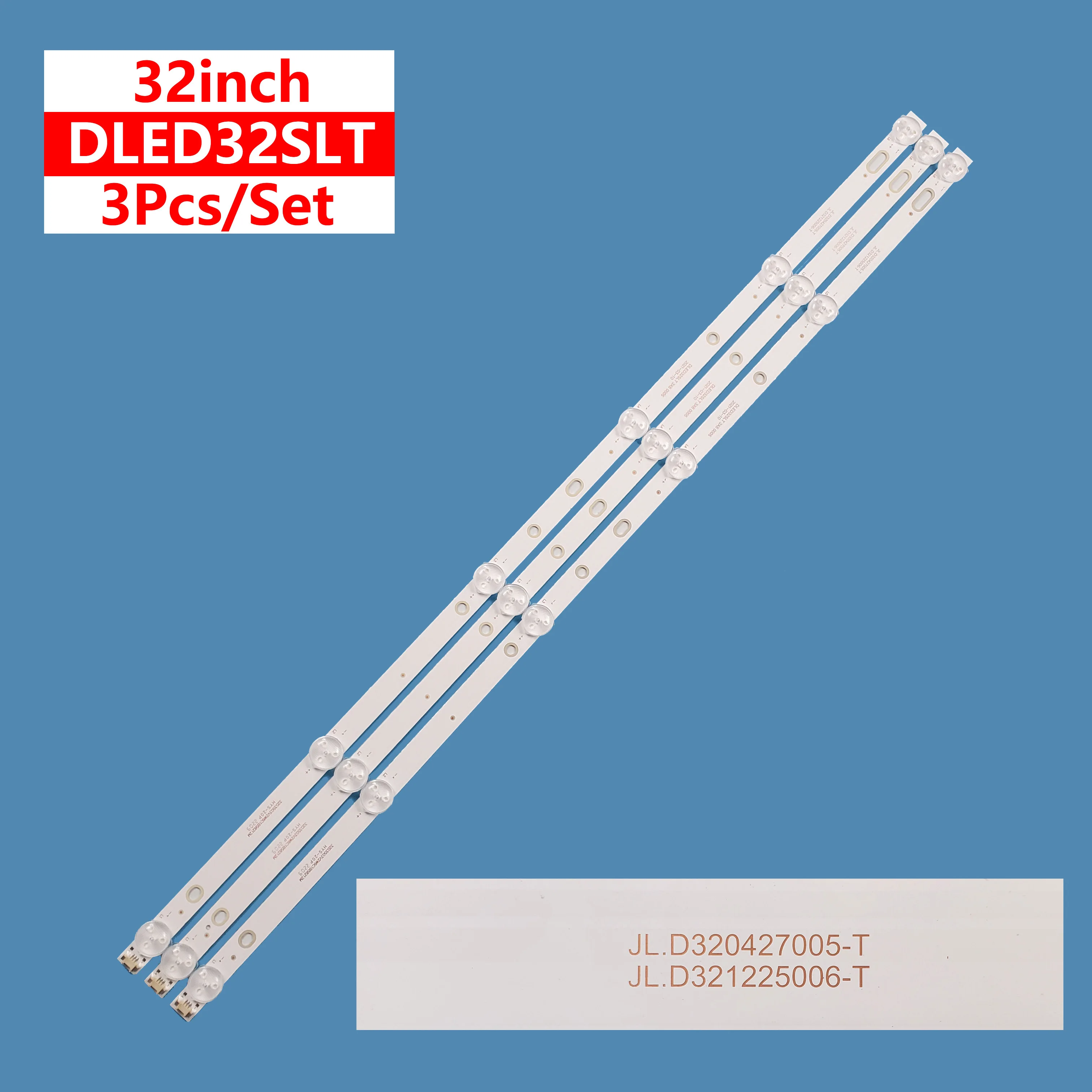 3 buah/set baru lampu latar LED Bar Strip lampu JL.D321225006-T JL.D320427005-T untuk 32 inci TV DLED32SLT ZF/32AS/3268HLK-LED 3268