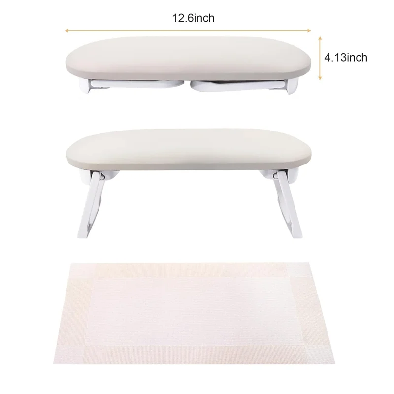 

AAAU-Nail Arm Rest, Foldable PU Leather Nail Hand Rest For Acrylic Nails Cushion Hand Holder, Nail Hand Pillow Nail Art