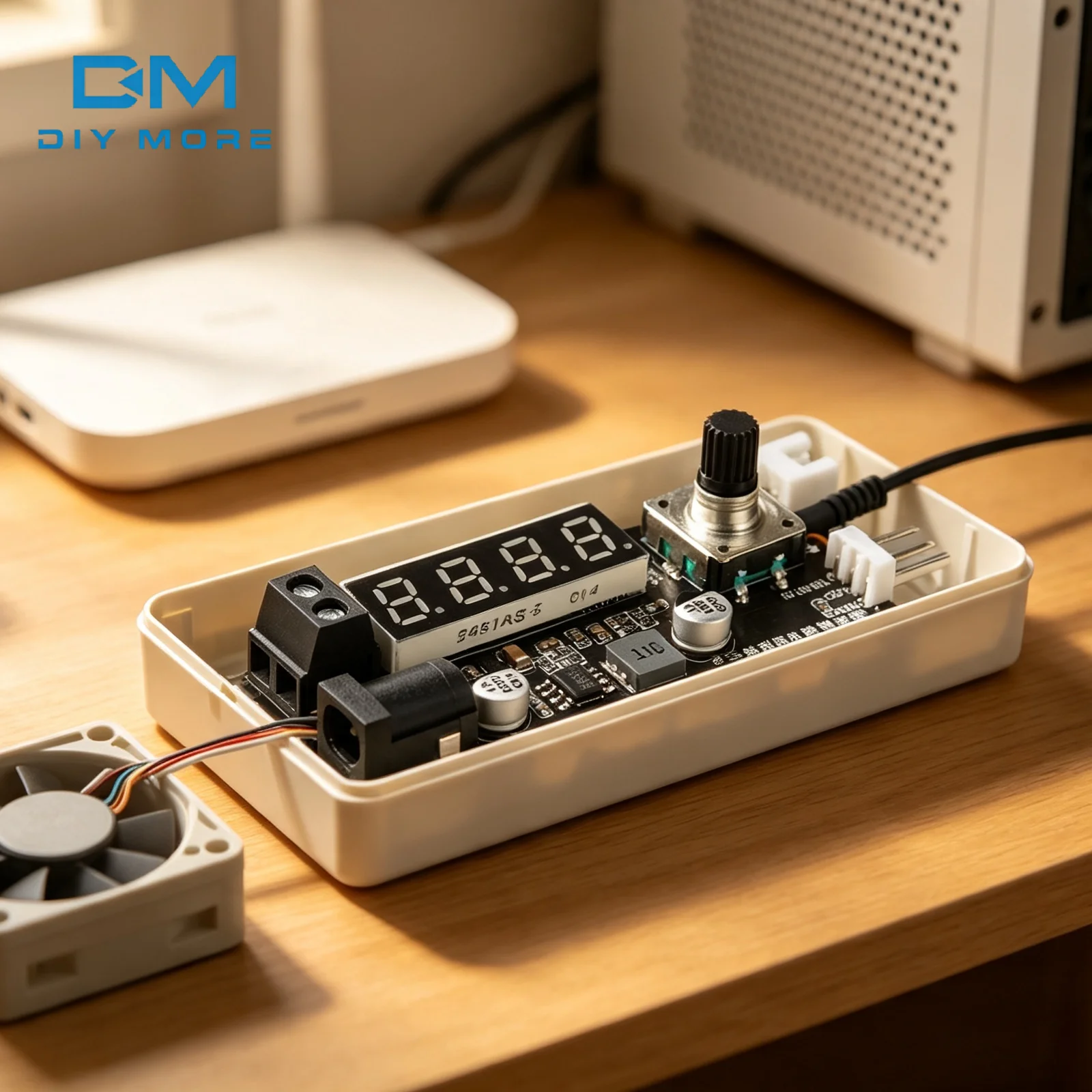 DC12V Fan Temperature Governor Automatic Manual Switch 3A Max Output 0-12V Stepless Regulation PC Server Cooling Speed Regulator