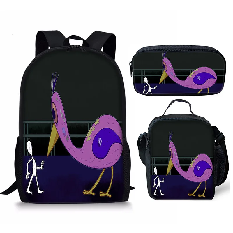 Hip Hop Youthful Banban Garden 3D Print 3pcs/Set Student Travel bags Laptop Daypack Backpack Crossbody Lunch Bag Pencil Case