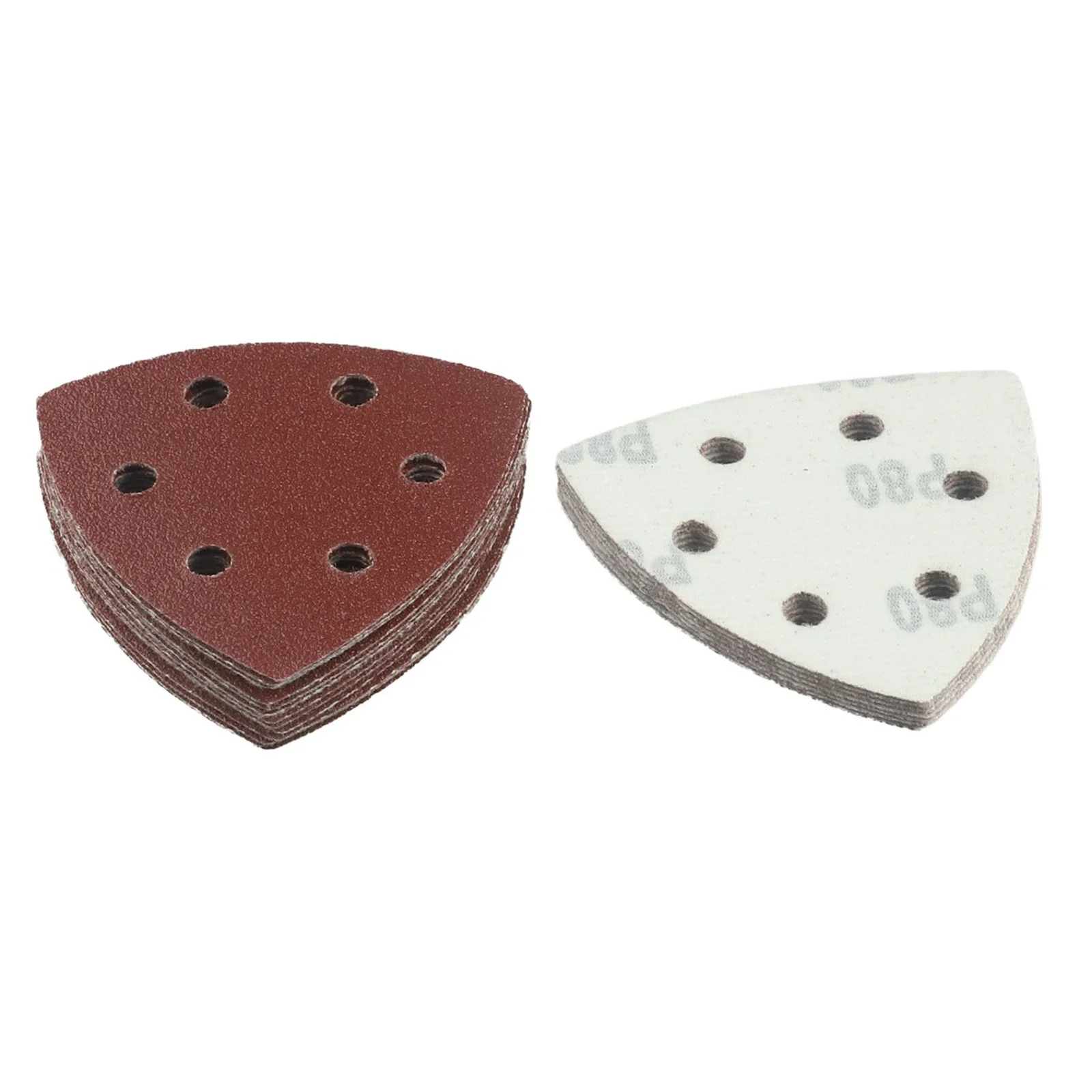 20pcs Triangular Sanding Disc Aluminum Oxide 6 Holes Sandpaper 40/60/80/100/120/180/240/320Grit Abrasive Tools