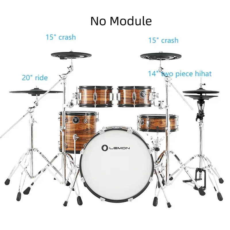 Lemon Drum T950 PRO Sparkle Black/dark Wood Grain Without Module For Electronic Drum Set