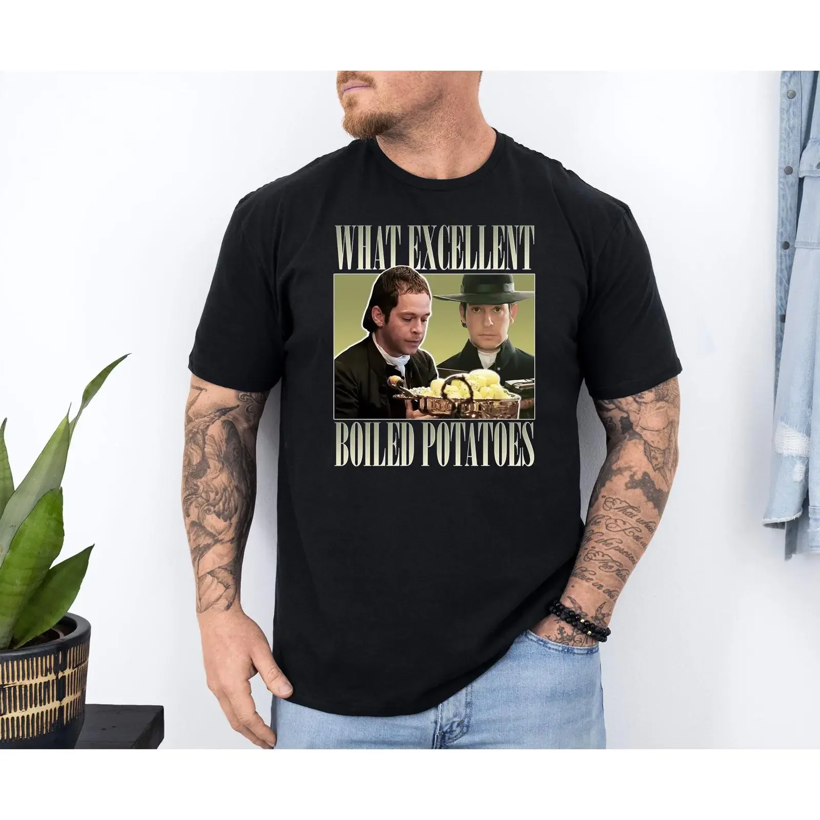 Boiled Potatoes T shirt Pride And Prejudice 4573PC vintage Washed Unisex Stylish Stretched homme graphic Soft Comfortable