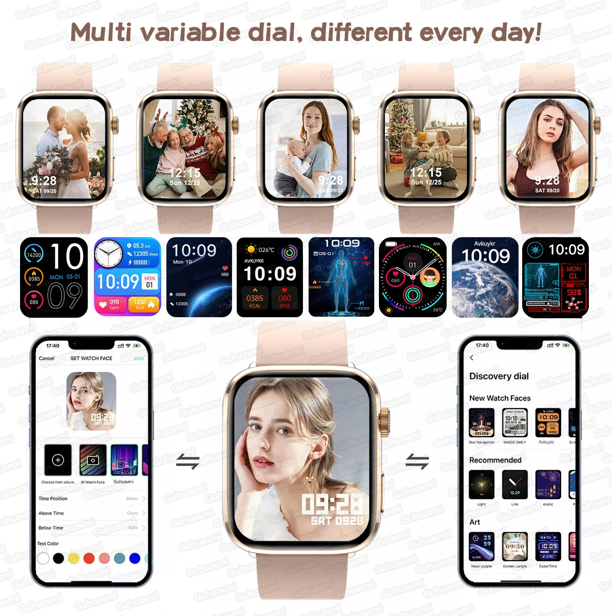 ساعة ذكية جديدة للنساء تتبع النوم الحيض HD بلوتوث مكالمة NFC AI تشخيص مراقبة الصحة الرياضة دعوة ساعة ذكية لنظام iOS