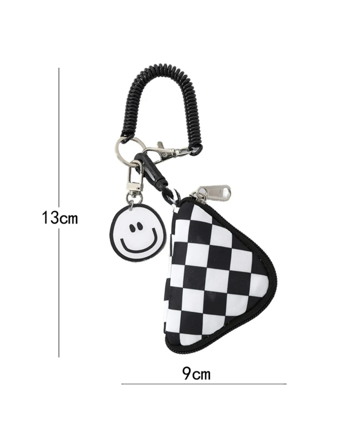 New Fashion Three-dimensional White Black Checkerboard Coin Purse with Keychain Cute Mini Coin Bag Key Change Pouch Earphone Bag