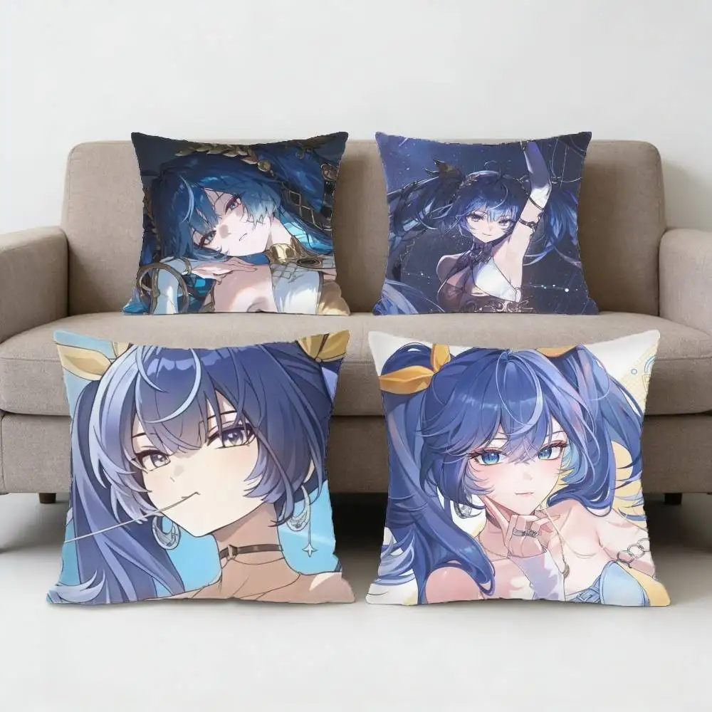 

Open world Game Wuthering Waves Iuno Pillow Case Anti-dustmite Pillowcase Invisible zipper silky Sofa cushion cover for bedroom