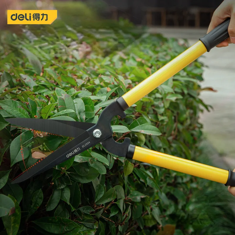 Deli 1 Pcs Gardening Scissors Flower Pruner Garden Shears Lawn Special Hedge Shears Strong Pruning Branches for Garden Tools