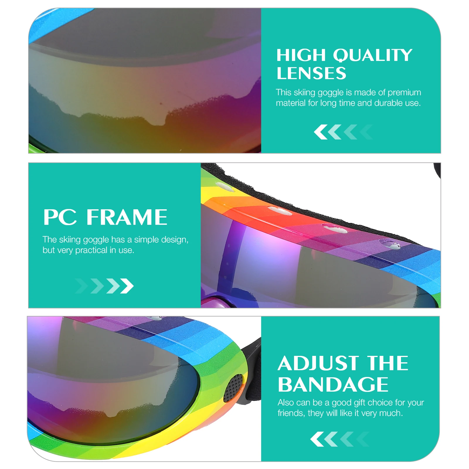 

1 пара лыжных очков, защитные очки с защитой от ультрафиолета для езды на велосипеде, альпинизма, сноуборда, спортивные лыжные очки, лыжные очки