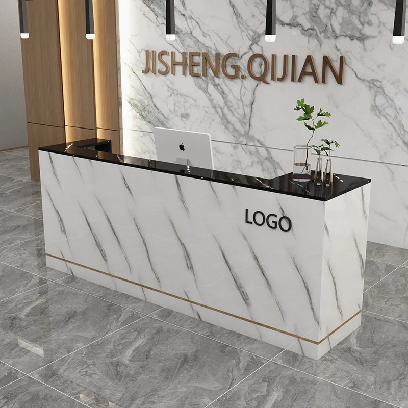 

Beauty Office Luxury Reception Desk Counter Decorations Reception Desks Modern Simple Escritorio De Recepcion Salon Furniture