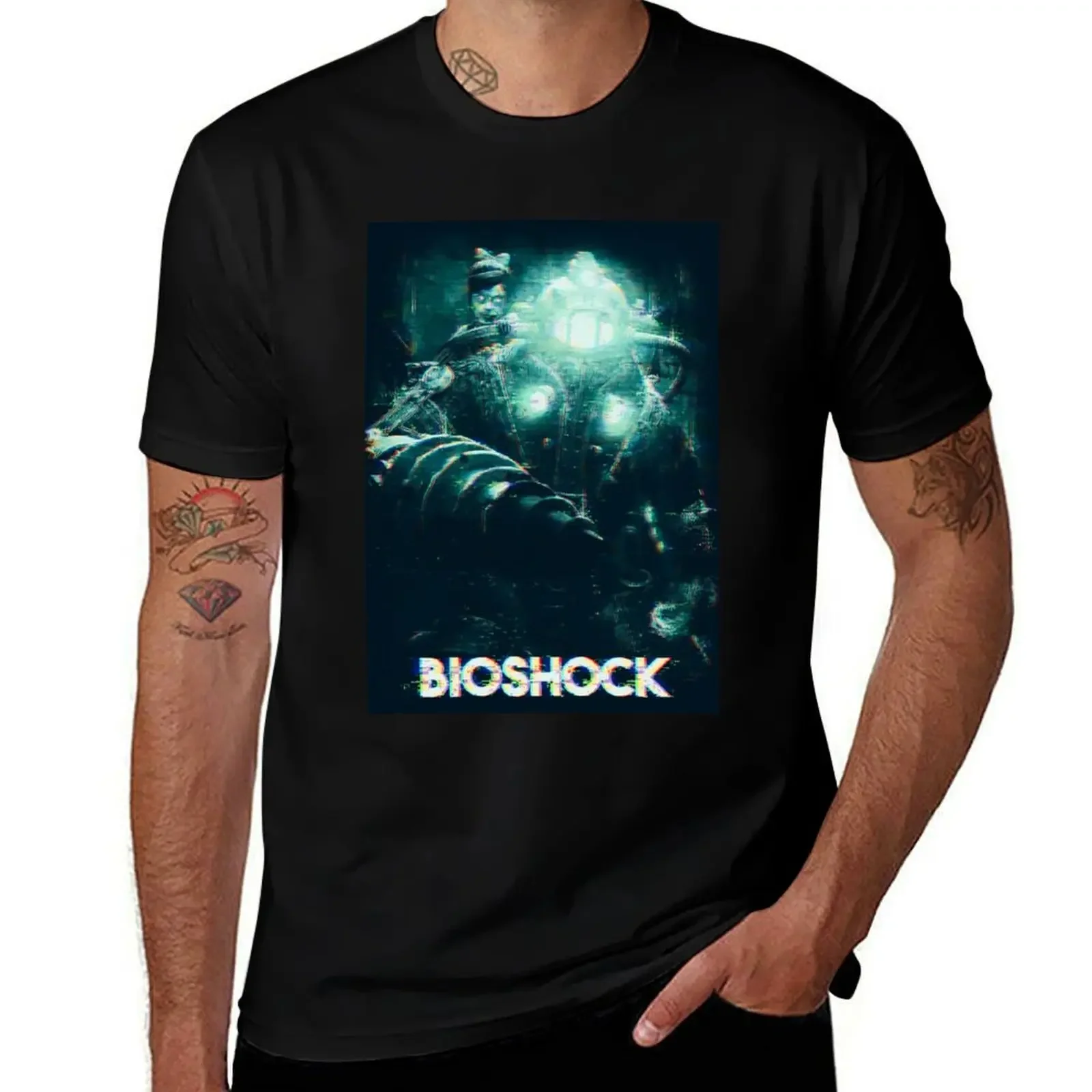 

Day Gifts Shooting Bioshock Video Game Gift For Halloween T-Shirt man clothes korean fashion Anime t-shirt mens white t shirts