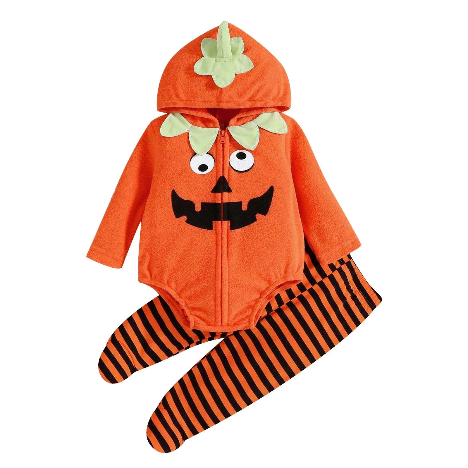 Cosplay Baby Girls Boys Halloween Cosplay Clothes Set Long Sleeve Fleece Zipper Hooded Romper Jacket Autumn Baby Girl Outfit New