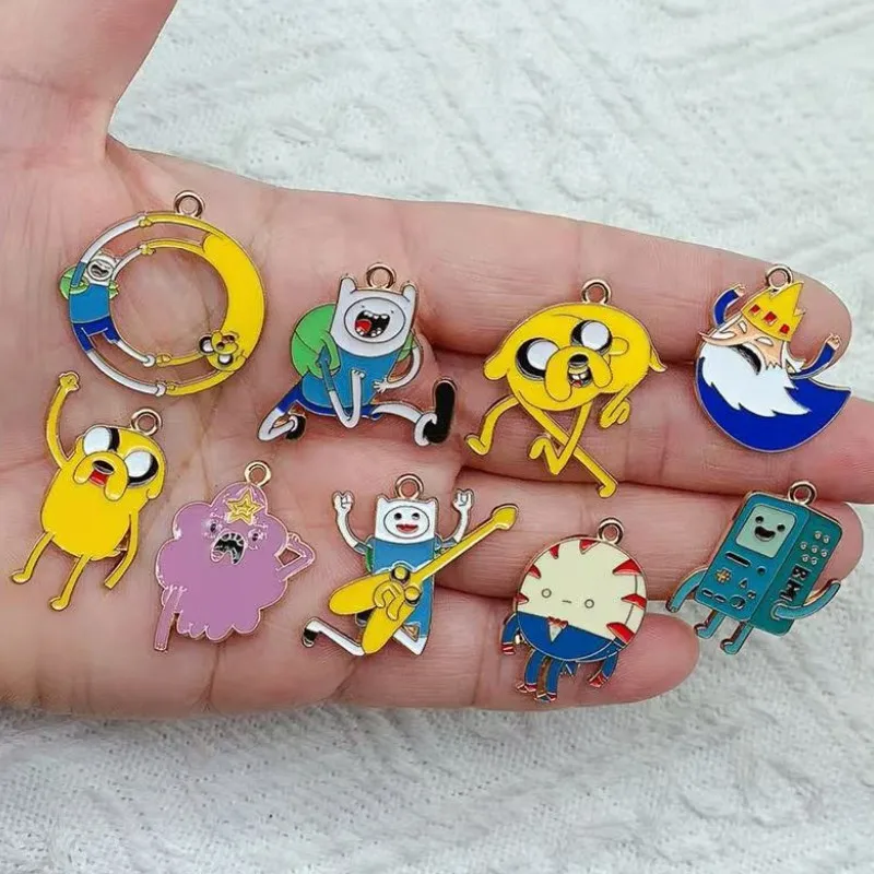 10pcs Cartoon Anime Charm for Jewelry Making Enamel Necklace Earring Bracelet Pendant Diy Accessories Alloy Metal