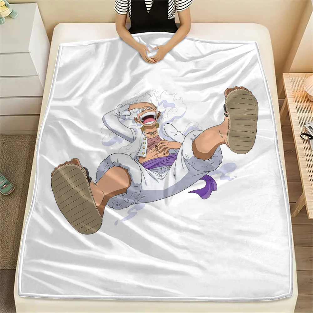 ONE PIECE GEAR 5 Flannel Blanket Lovely Printed Design For Home Sofa Bed Chair Travel Picnic -HE26
