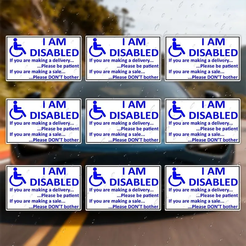 

Durable and Reusable, Irregular Shape, Matte Surface, Plastic Material Left Self-adhesive Disability Assistance Sticker