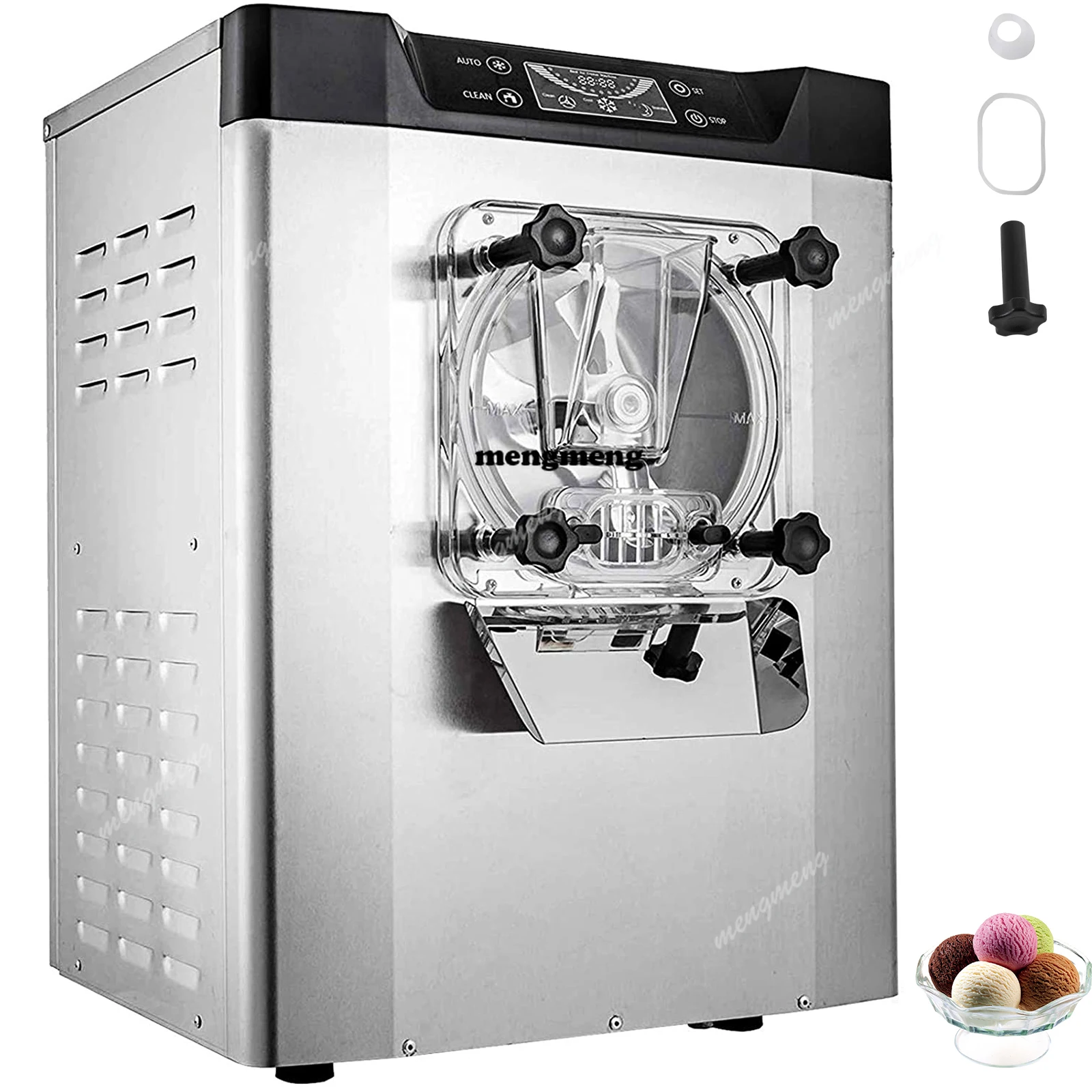 20 L/H Ice Cream Machine Table Top Hard IceCream Yogurt Maker 1400W Automatic Benchtop Gelato Home Appliance Commercial