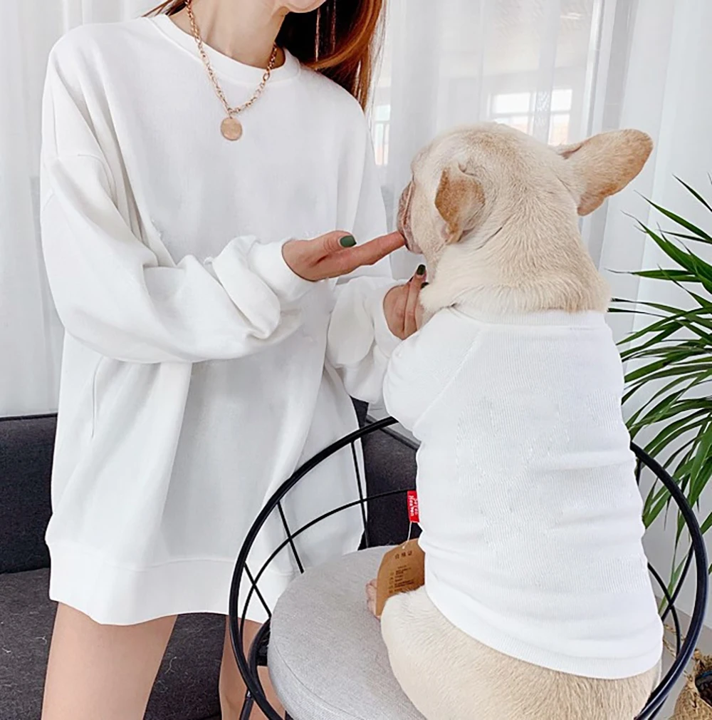 New Pet Clothes Dog Clothes Parent-child Clothes Autumn and Winter Women's Pullover Disney Princess Tiana Print