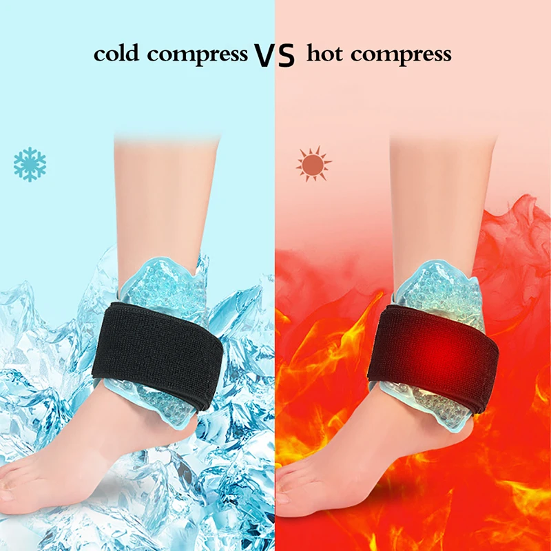 1Pc Wrist Ankle Gel Pack Foot Hand Ice Therapy Wrap Reusable Hot Cold Compress Pad Cooling Beads Gel Pack For Injury Pain Relief