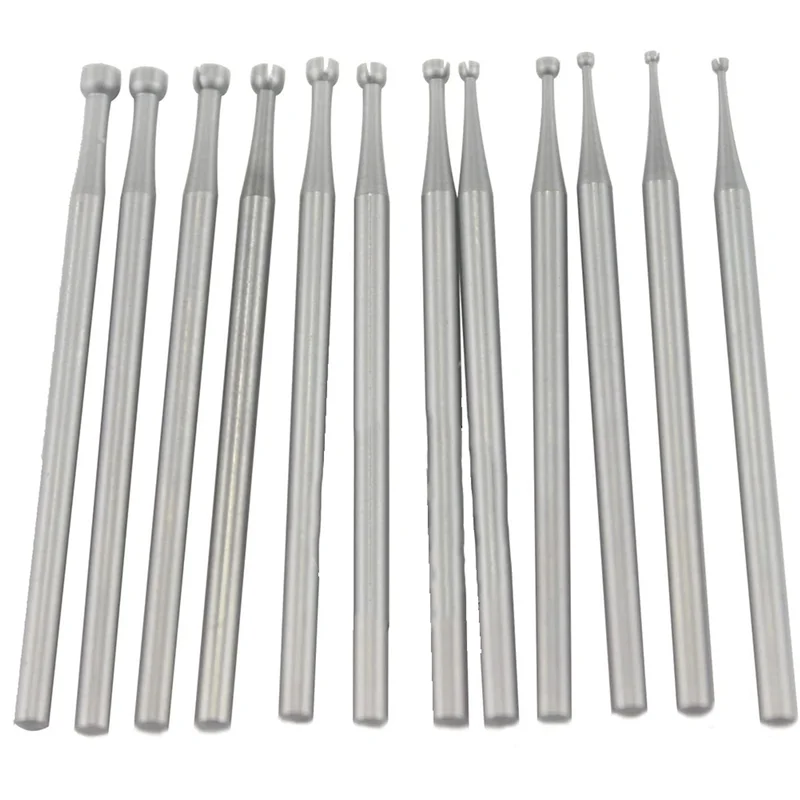 A76X-24 Pcs Open Mouth Cup Burr - 3/32In Shank Open Mouth Cup Shape Wire Rounder Bits Jewelry Setting Lapidary Making Bits
