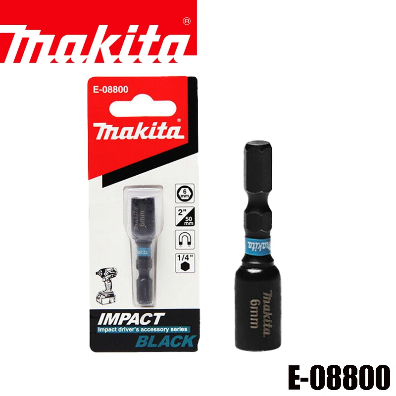 

MAKITA Power Tool Parts 50mm 60mm Impact Black Socket Adaptor Set Screwdriver Bits Holder Power Tool Driver Drill Accessories