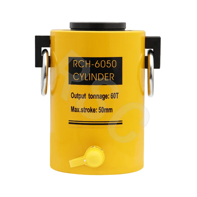 RCH-6050 Hollow Plunger Ram, 60 Ton 50mm Hydraulic Hollow Plunger Jack,Hydraulic Hollow Cylinder