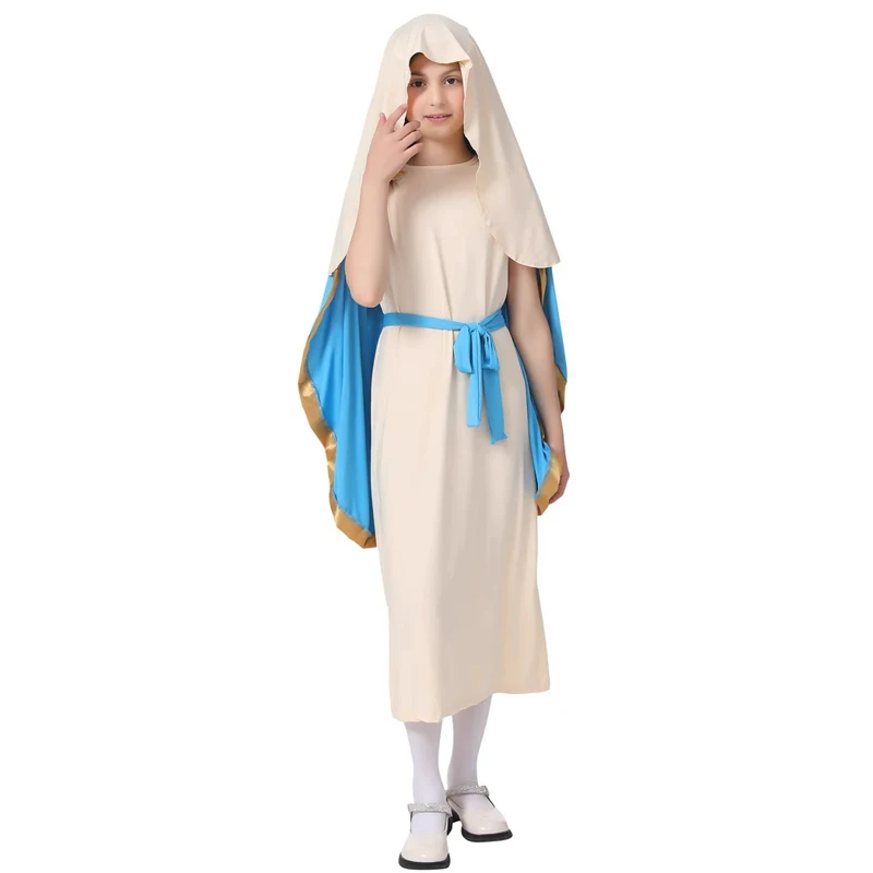 

Платье Девы Марии Пурим, костюм книжной недели, библейское время, Святой наряд, карнавальный костюм на Хэллоуин, нарядное праздничное платье