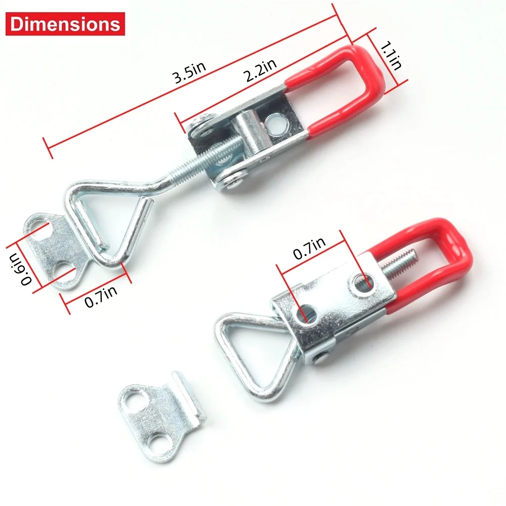 8 pcs Adjustable Toolbox Case Metal Toggle Latch Catch Clasp Quick Release Clamp Anti-Slip Push Pull Toggle Clamp Tools