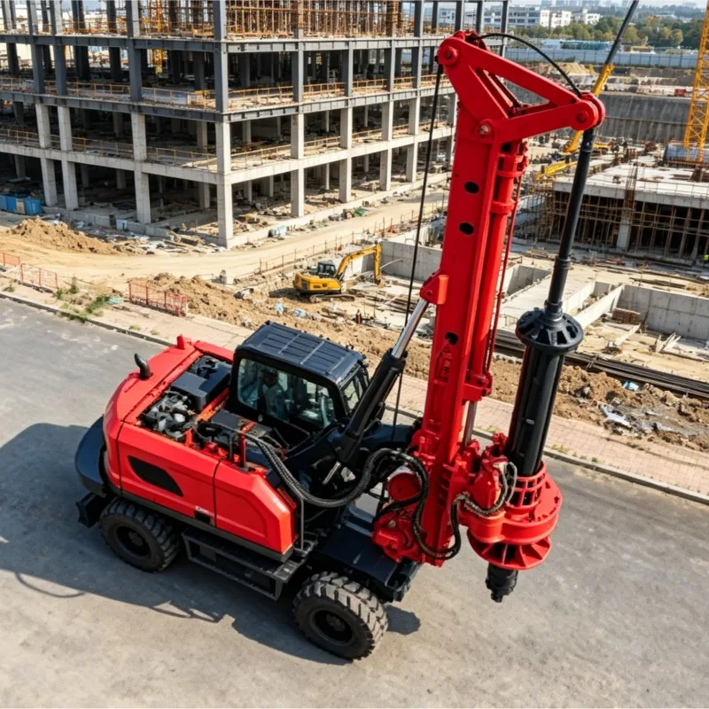 Customized Crawler Rotary Drilling Rig Low Noise High Torque Industrial Heavy Duty for Deep Hole with Kelly Bar 1 Year Warranty