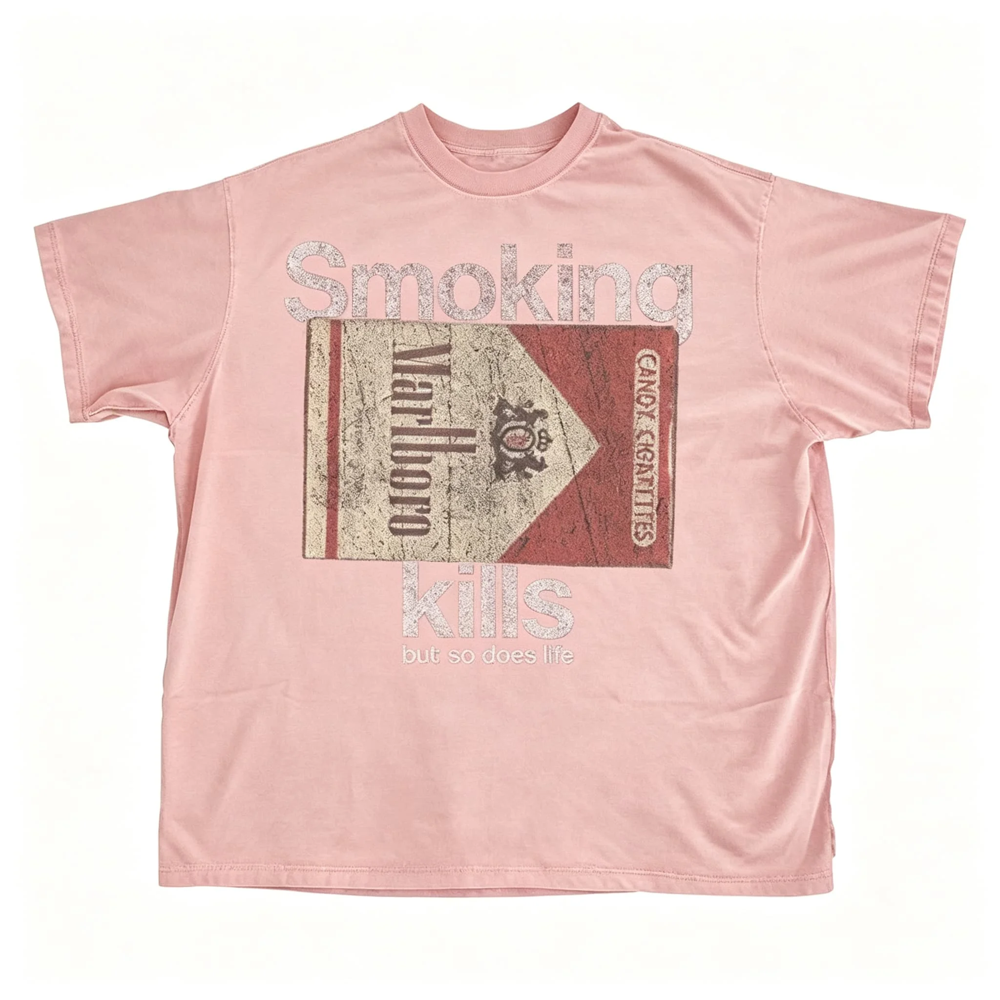 Retro-T-Shirt mit Aufschrift „Räuchern tötet, aber das Leben auch“ – Lässiger, lustiger Stil, Unisex-T-Shirt, Kurzarm, Baumwolle, für Damen und Herren – Detail 14