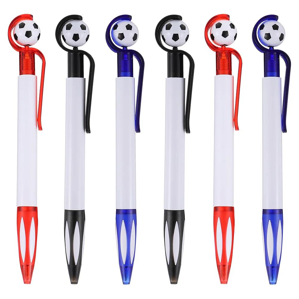 

6 Pcs Football Pen Ball-point Kids Soccer Birthday Party Invitations Boy Ballpoint Pens Funny Multicolor