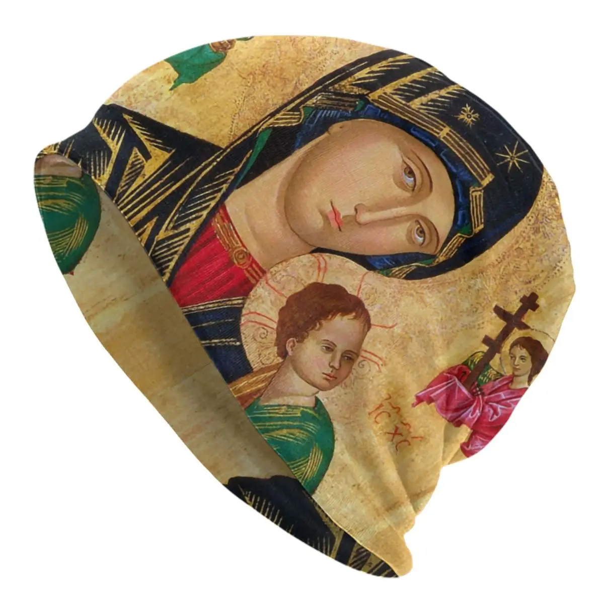 

Изготовленная на заказ шапка-капот «Машеница вечной помощи», вязаная шапка для мужчин и женщин, модная римская католическая Дева Мария, зимние теплые шапочки, шапка