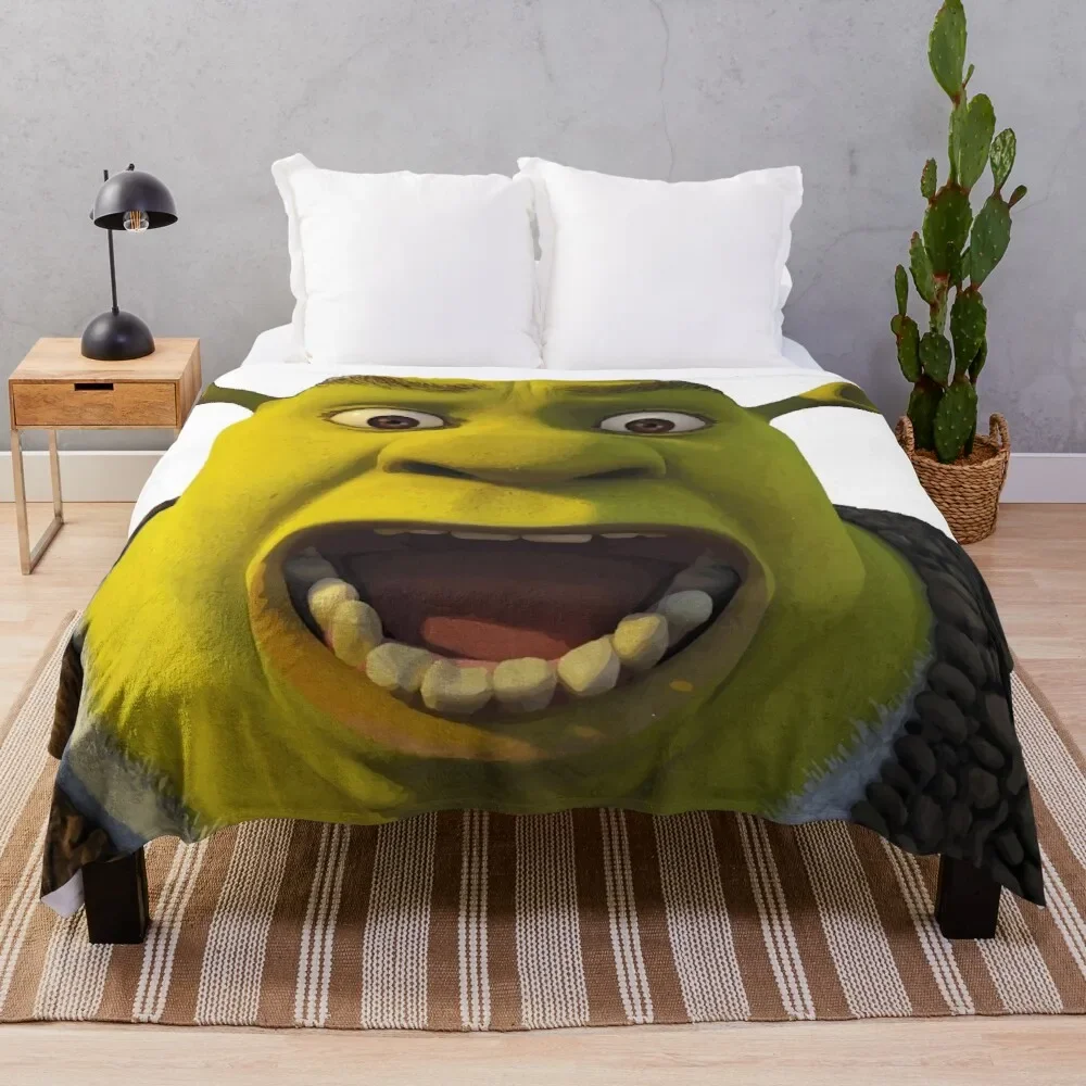 Surprised Shrek Throw Blanket blanket for giant sofa throw blanket for sofa stuffed blankets