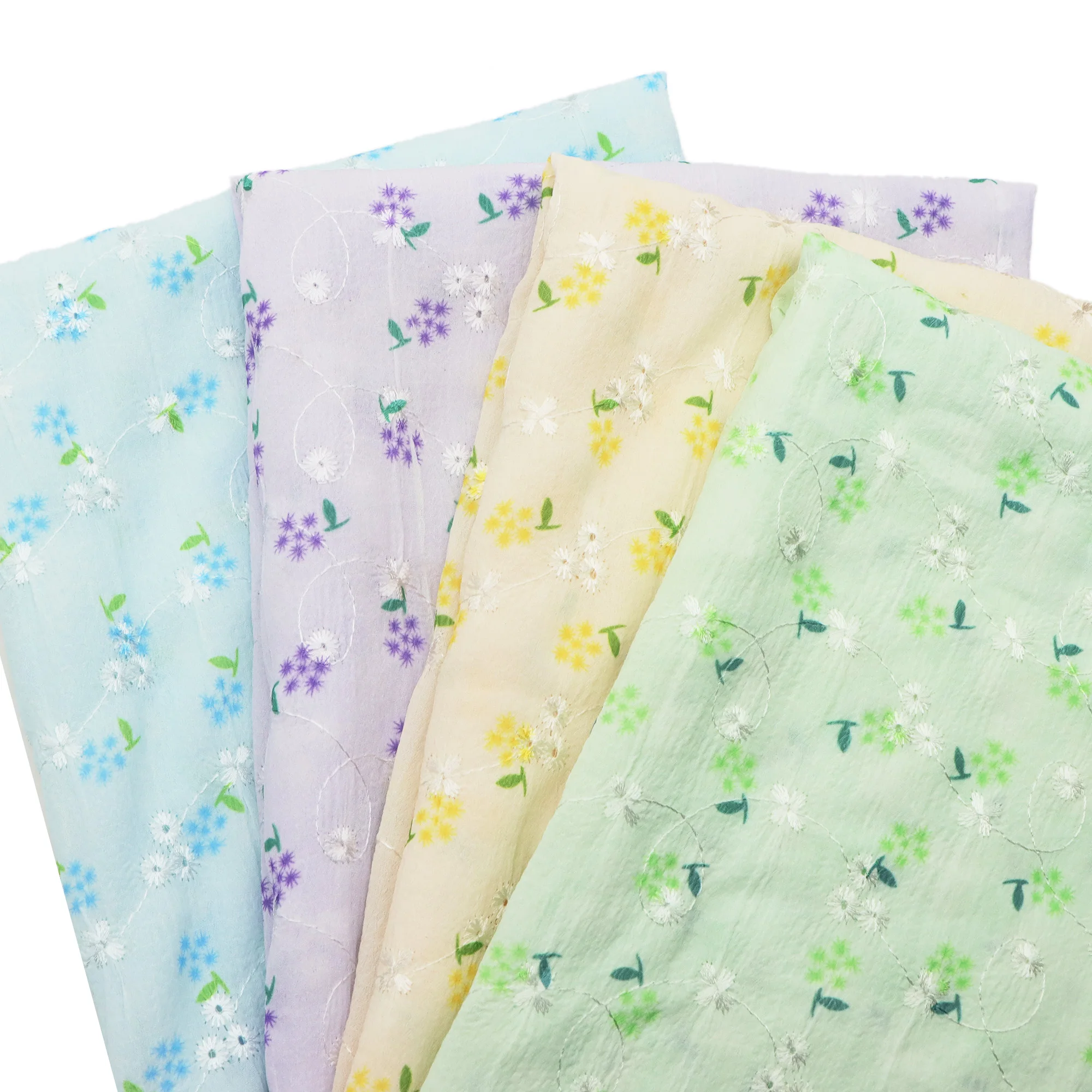 

Шифоновая ткань с цветочным принтом 19,68x53,14 дюйма — предварительно вырезанный полиэфирный материал для вышивки своими руками, модное шитье