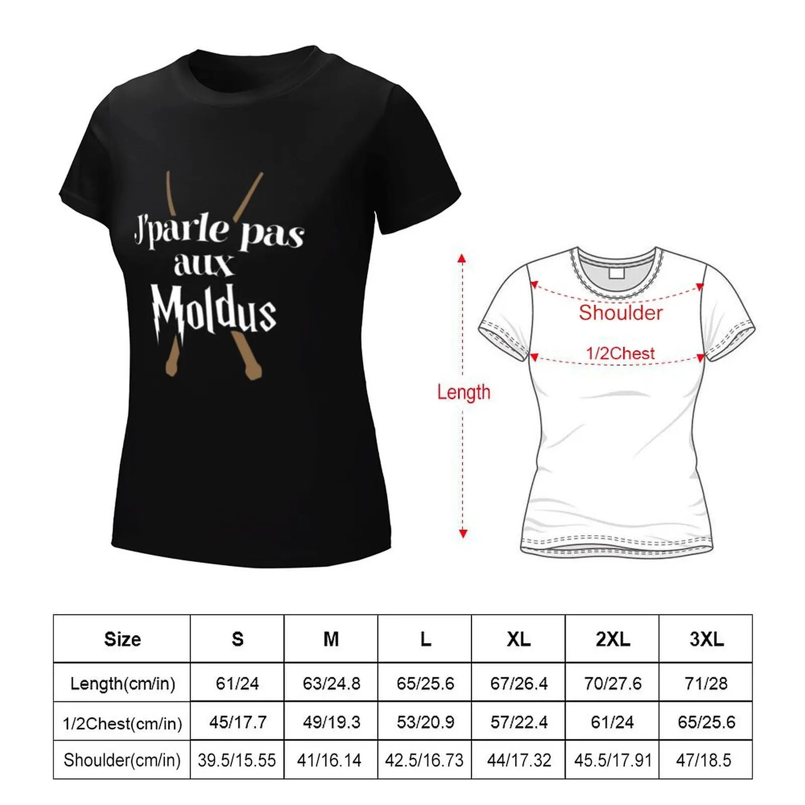 Parle aux Moldus T-Shirt shirts graphic tees summer tops anime clothes female T-shirts for Women