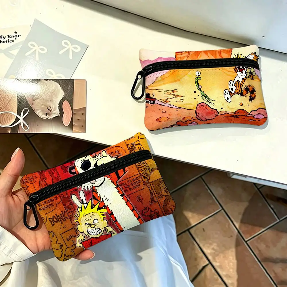 Andrews McMeel Publishing Portable Oxford Fabric Mini Wallet Carabiner Design Small Coin Bag For Cards Keys Earphones