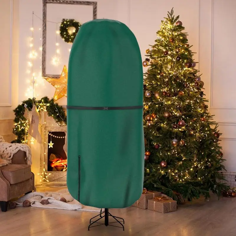 Oxford Cloth Upright Christmas Tree Bag For Artificial Trees Upright Adjustable Tear Proof Dust Proof Storage Covers Multi-size