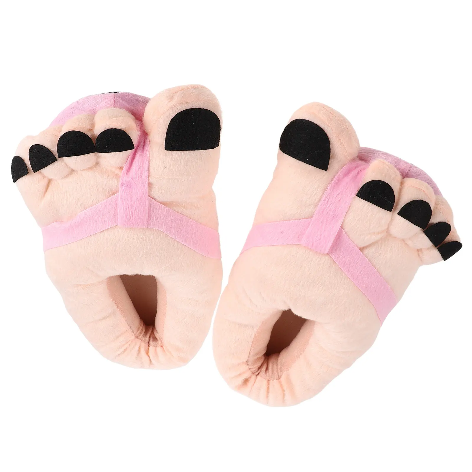 

Пара забавных тапочек в виде больших ног, хлопковые домашние тапочки для мужчин и женщин, теплые зимние, необычные, для карнавала, косплея, аксессуар, мультяшный дизайн