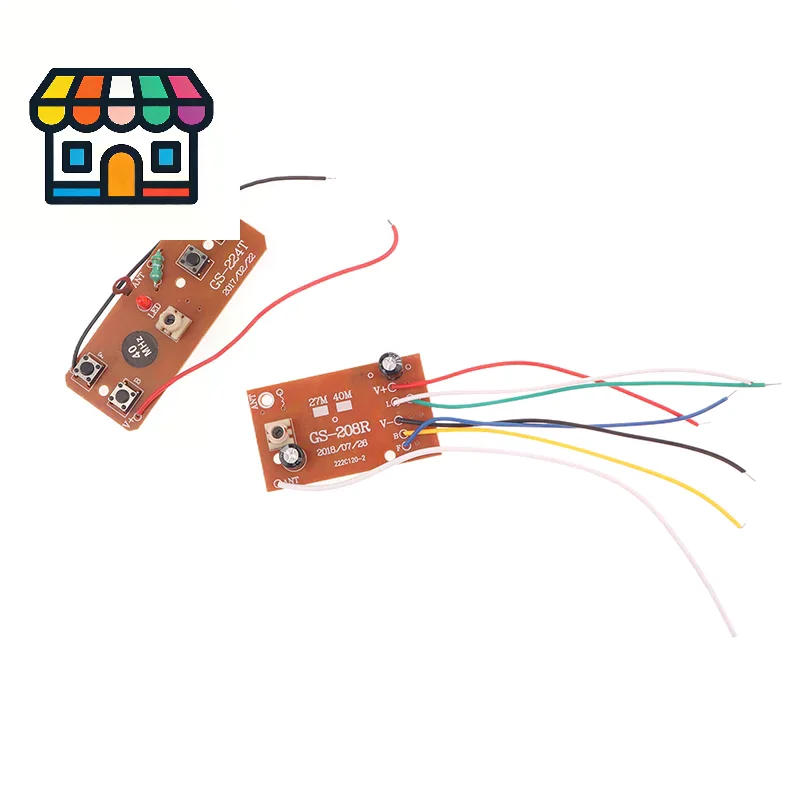 1Set Circuit Board 40M 4CH PCB Receives Controller Module For RC Car Accessories DIY RC Airplane Remote Control Toy