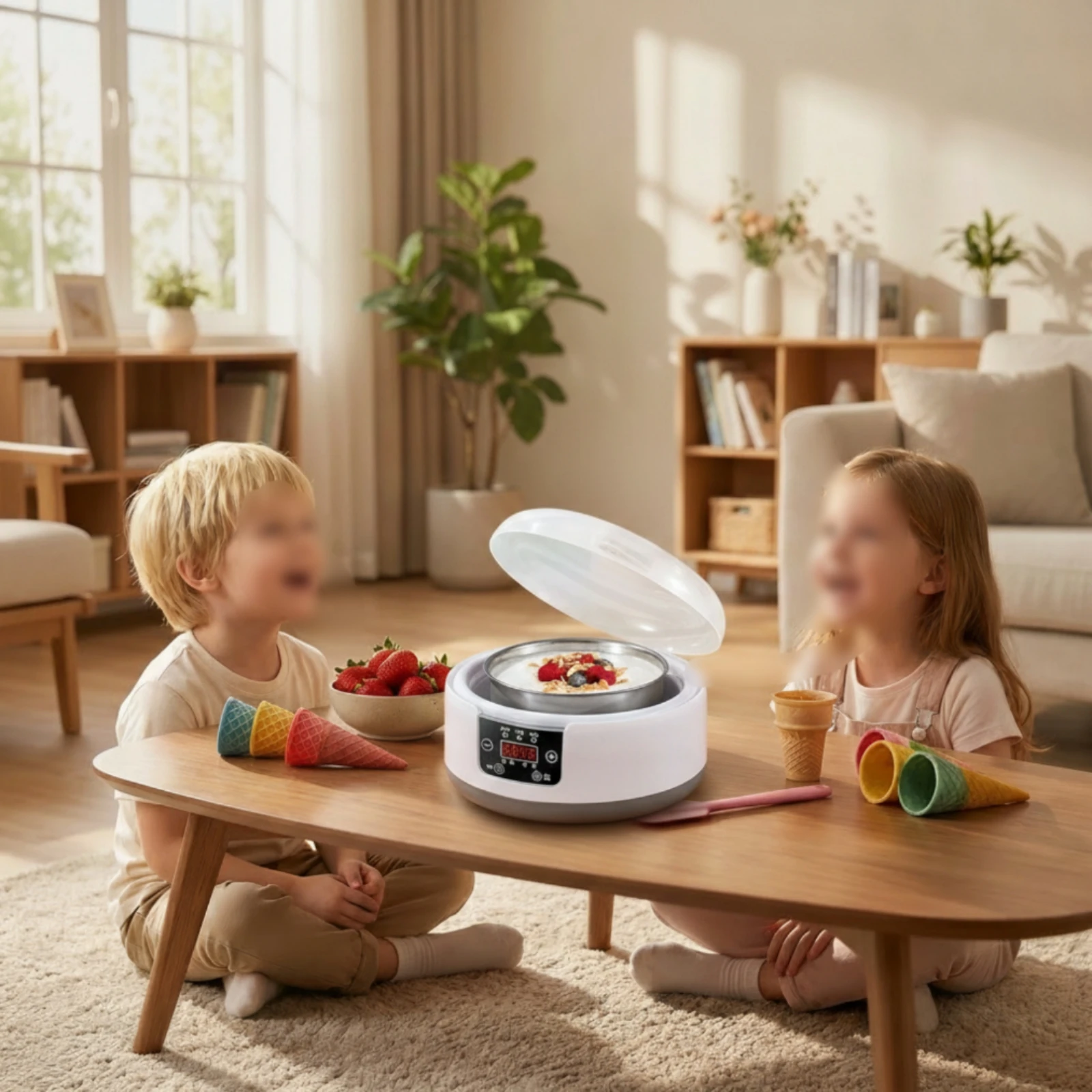 Yogurt Maker with Stainless Steel Pot Digital Automatic Yogurt Maker Fermenter Constant-Temperature for Kitchen, Home