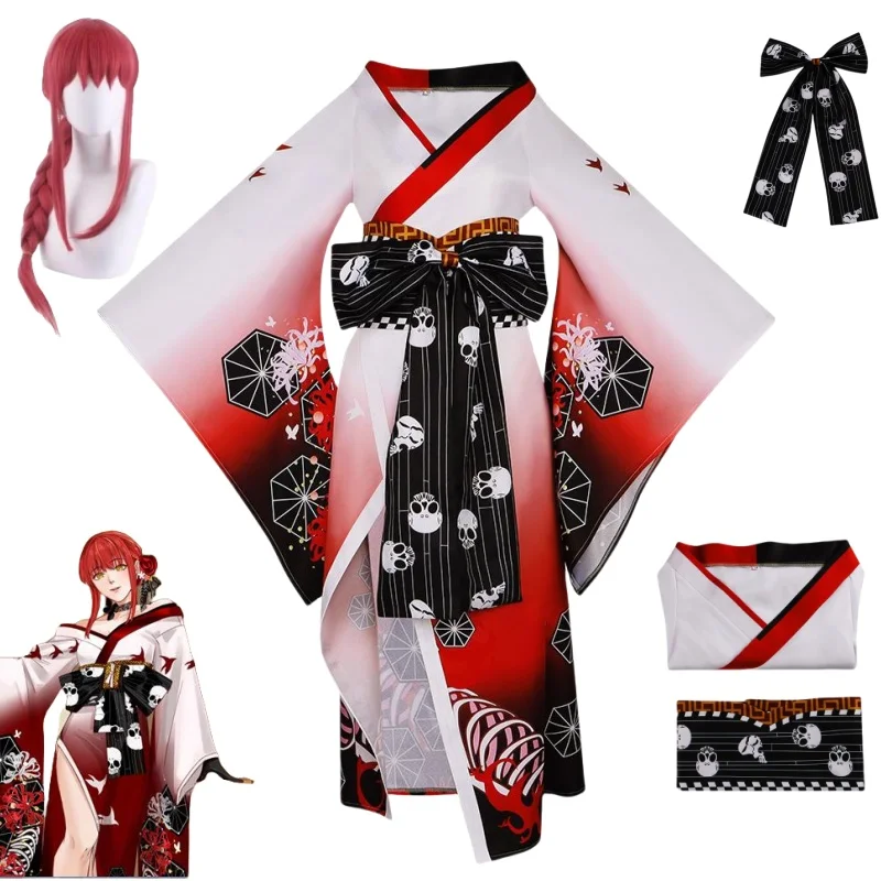 Anime Chainsaw Man Makima Cosplay Costume Hyakkiyakou Shutendoji Makima Cosplay Japanese Kimono  Halloween Party Clothes