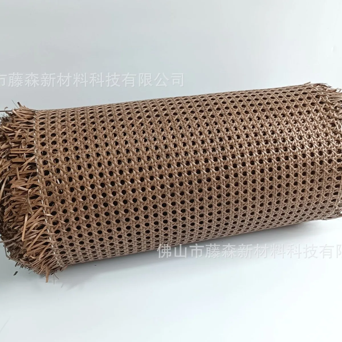 Imitation Rattan Webbing Walnut Tone Rattan Material Neo-Chinese Partition Screen Door Frame