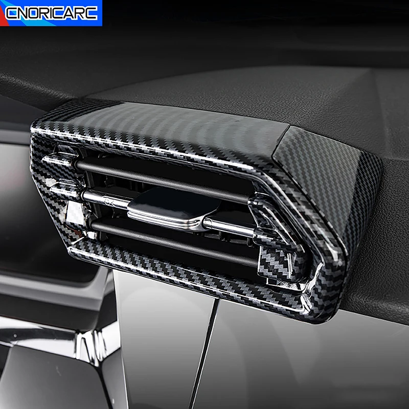 

For Audi A3 8Y 2021-2022 LHD Car Dashboard Side Air Condition Vent Panel Frame Decoration Cover Trim Carbon Fiber Color Sticker
