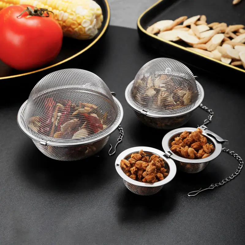 1pc Stainless Steel Mesh Tea Ball  Strainers Teas Infuser Strainer Kitchen Filters for Teas