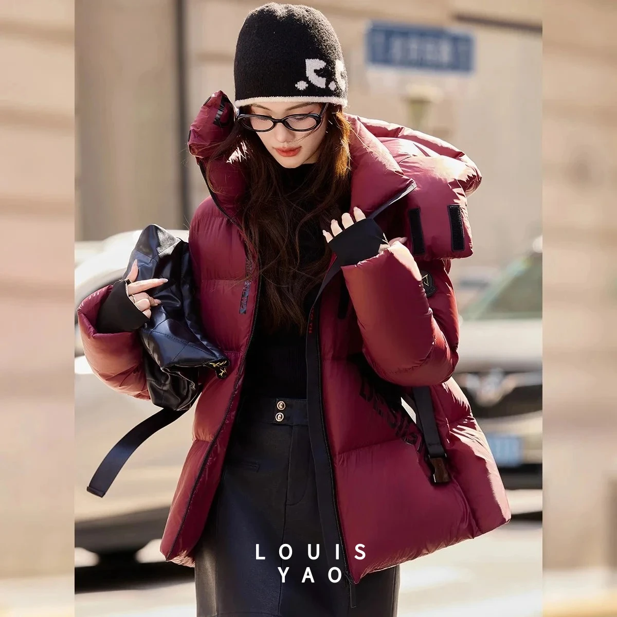 LOUISYAO гусиный пух, лофт-пуховик, осень 2022