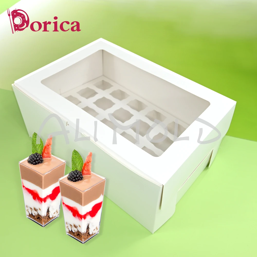 5-pack 12/24 Cavities Cupcakes Packing Boxes Christmas Birthday Wedding Anniversary Cake Slots Treats Dessert Baking Supply Case