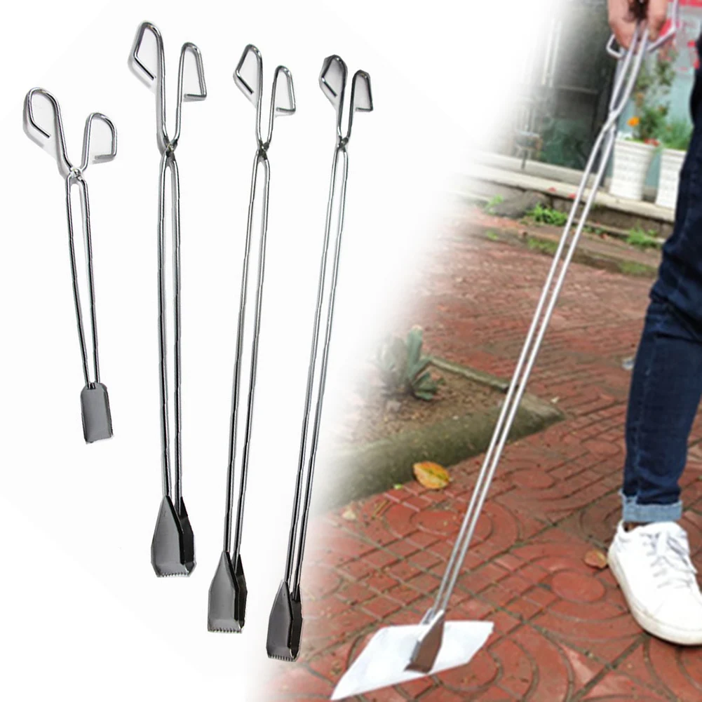 1pc 32cm Stainless Steel BBQ Coal Tongs Sanitation Pick Up Tongs Garbage Tongs Home Kitchen Tools Accessories
