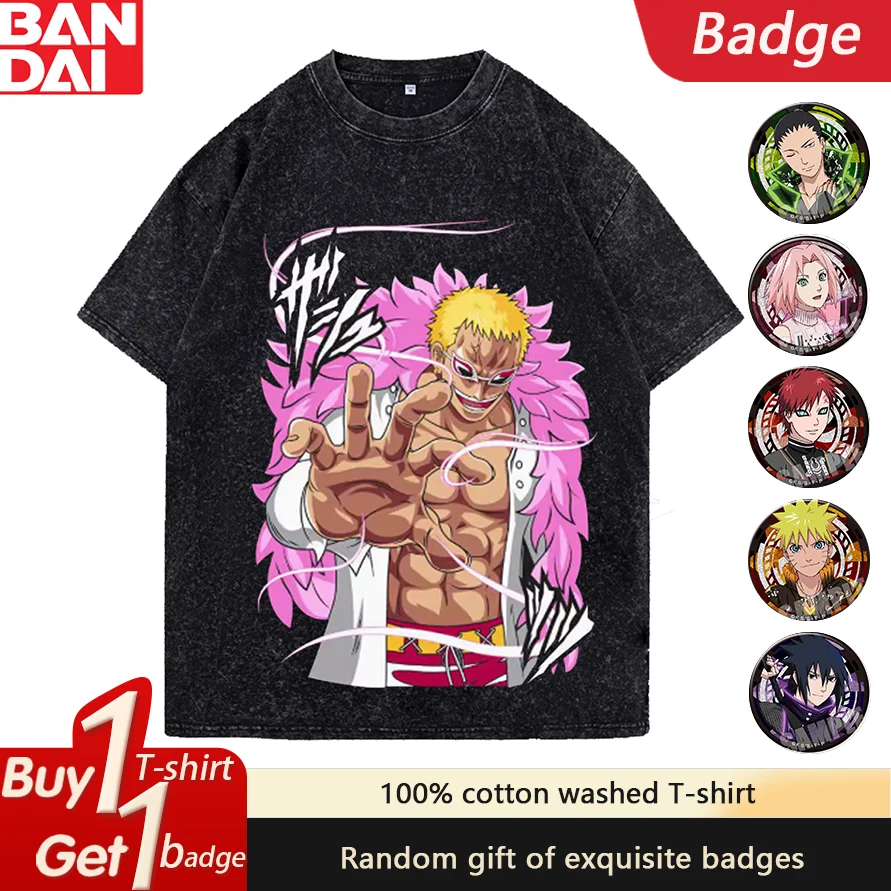 

One Piece Roronoa Zoro Graphic T Shirt Man Summer Y2k Clothes Short Sleeve Tee Vintage Washed Oversized T-shirt Women Gym Tops