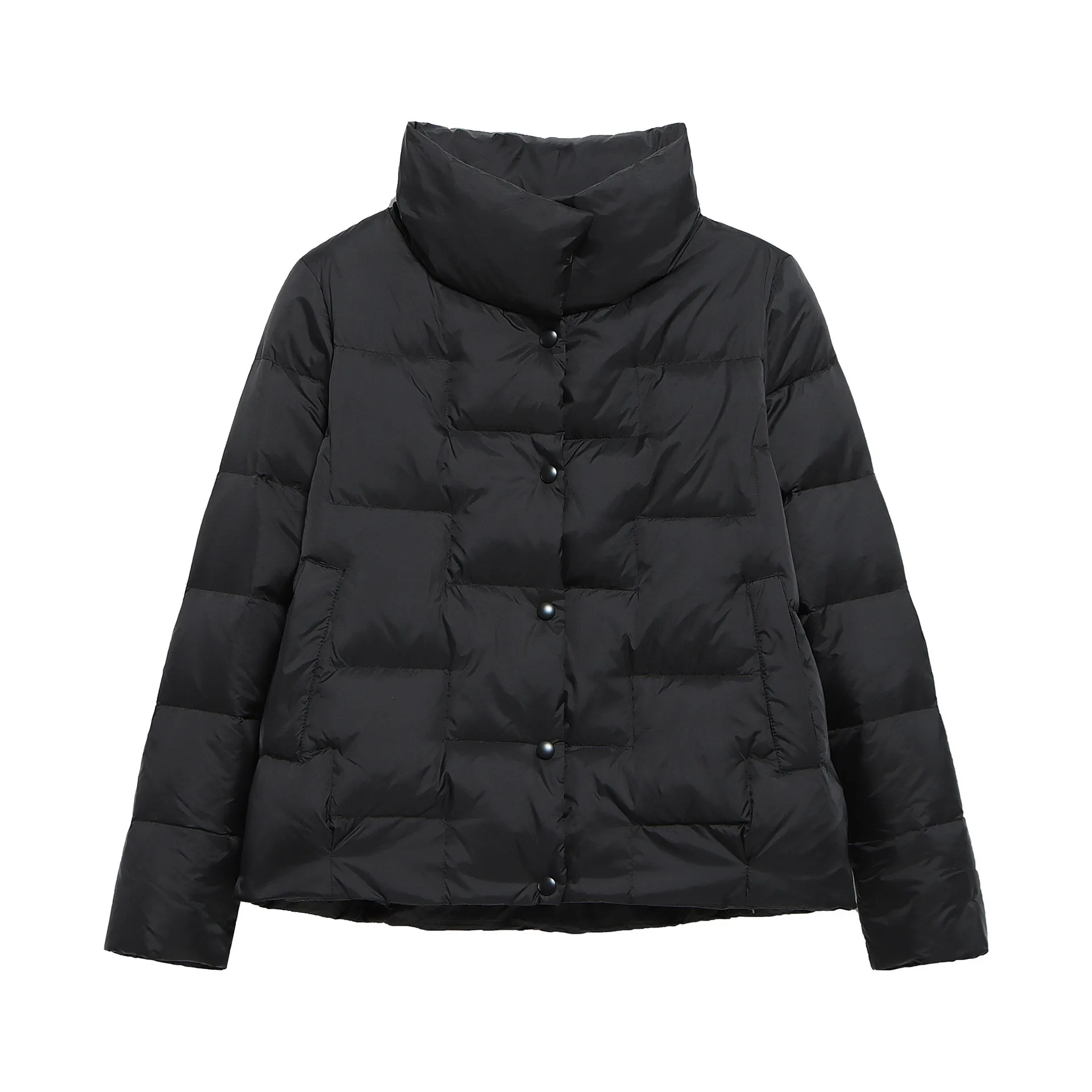 Winter White Duck Down Jacket Women Loose Casual Short Down Coat Stand Collar roupas femininas casacos e jaquetas de frio JK-241
