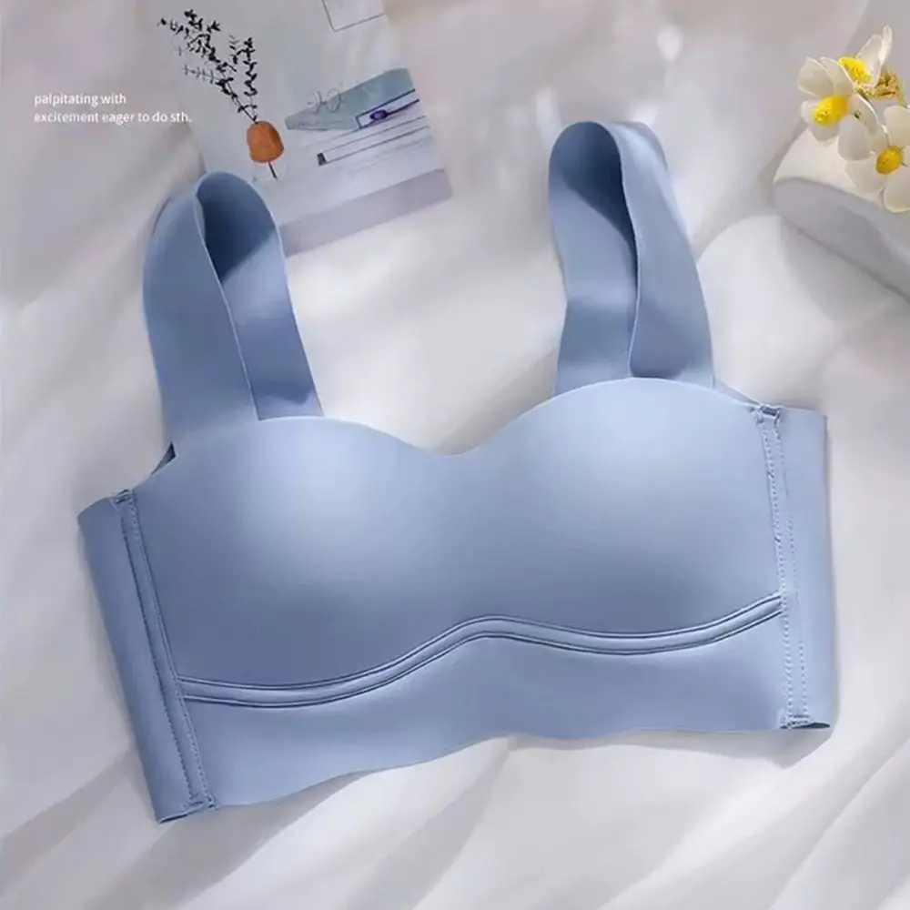 

1 шт. новый спортивный бюстгальтер большого размера, дышащий комфортный летний бесшовный бюстгальтер, беспроводной пуш-ап, нижнее белье, бюстгальтер без косточек для женщин