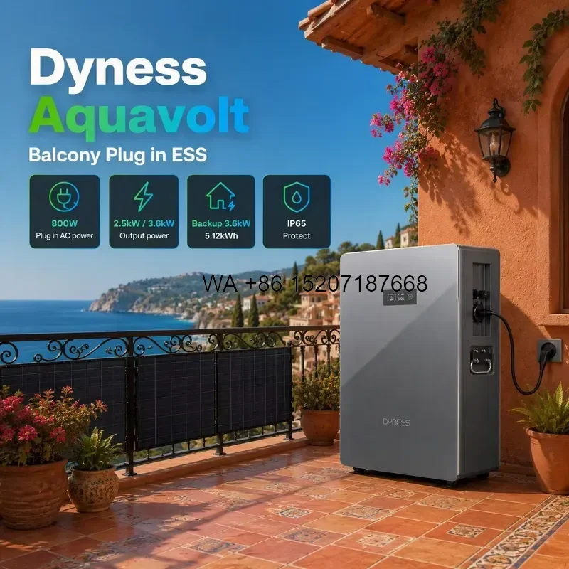 Wmwmnu for Dyness Aquavolt Balcony Solar System AC Couple 2.5kw 3.6kw All in One 5.12kwh Lifepo4 Battery Plug Play Home