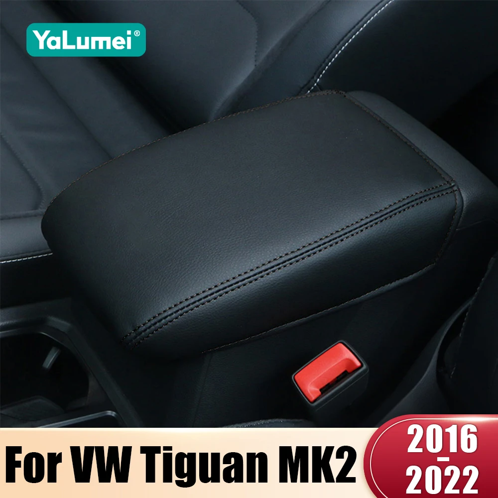 For Volkswagen VW Tiguan MK2 2016 2017 2018 2019 2020 2021 2022 2023 Tiguan Allspace PU Leather Car Armrest Box Cover Trim Case